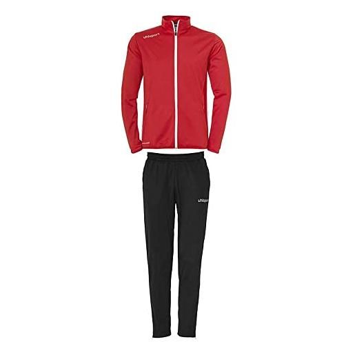 uhlsport essential classic anzug, tuta uomo, azzurro/giallo lime, s