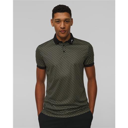 J Lindeberg polo tecnica da uomo j. Lindeberg tour tech print polo verde-nera