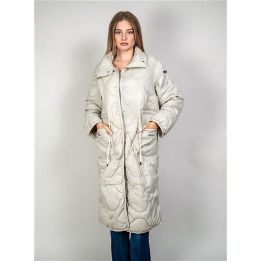 Costume National Contemporary piumino lungo panna