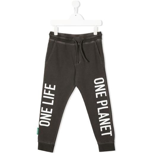 DSQUARED2 KIDS pantaloni sportivi con stampa - grigio
