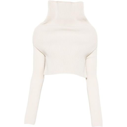 Rick Owens top a collo alto - bianco