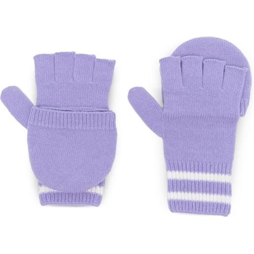 Moncler Enfant guanti a righe - viola
