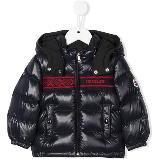Moncler Enfant piumino con logo - blu
