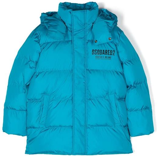 DSQUARED2 KIDS piumino con stampa - blu