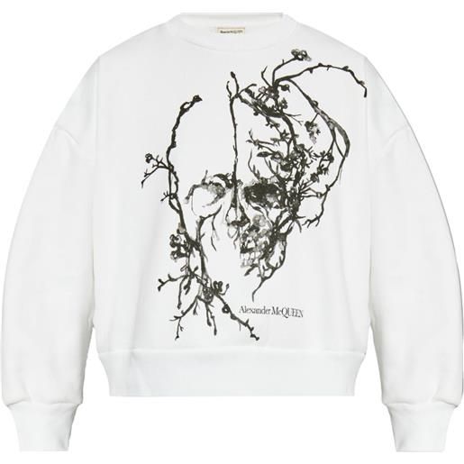 Alexander McQueen felpa con stampa grafica - bianco