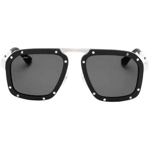 Cartier Eyewear occhiali da sole squadrati - nero