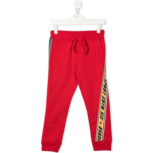 DSQUARED2 KIDS pantaloni sportivi con applicazione - rosso