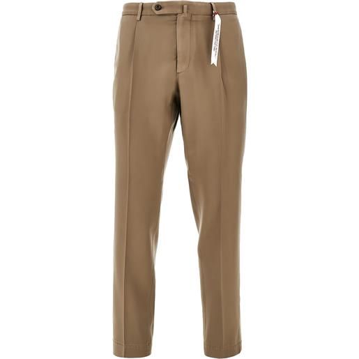 Santaniello pantaloni con pieghe frontali - marrone