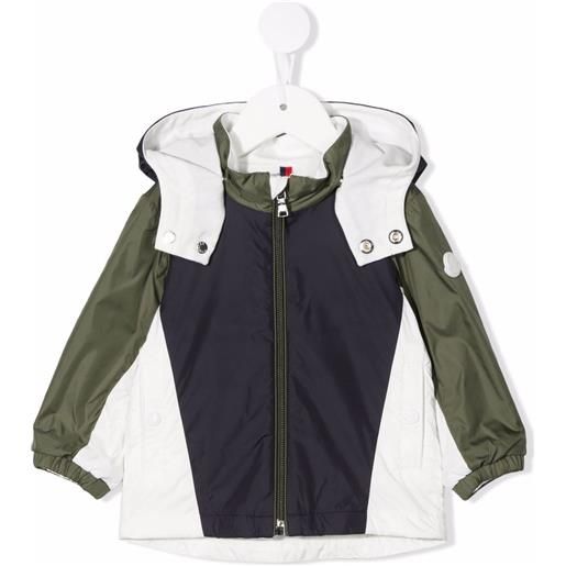 Moncler Enfant giacca a vento con design color-block - blu