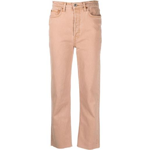 RE/DONE jeans crop ultra high anni '70 - toni neutri