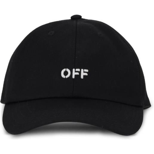 Off-White cappello da baseball off stamp - nero