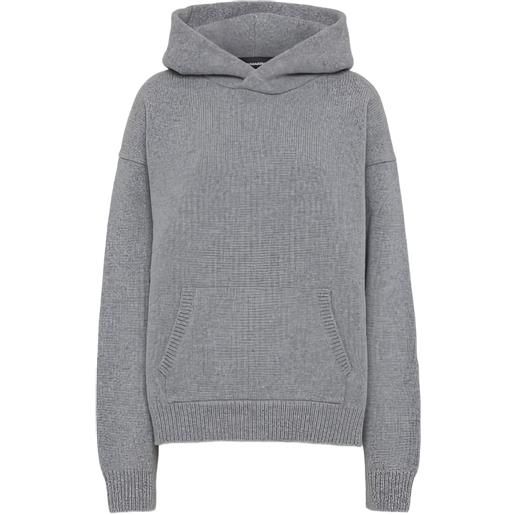 DSQUARED2 maglione con cappuccio e tasca - grigio