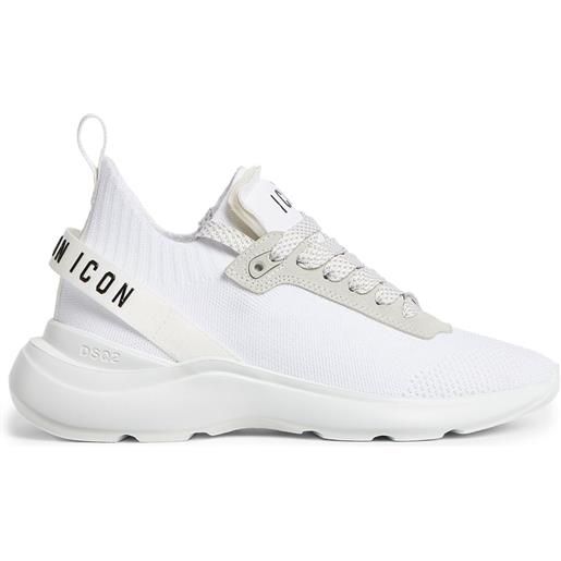 DSQUARED2 sneakers con strappo - bianco