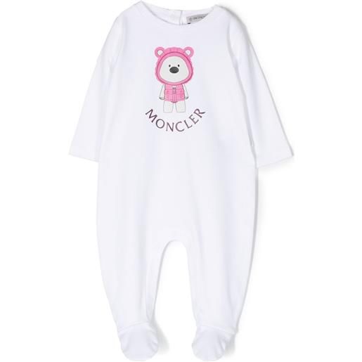Moncler Enfant tutina con stampa - bianco