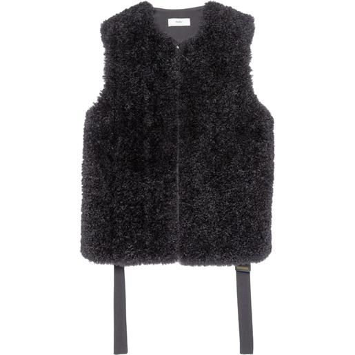 Muller Of Yoshiokubo gilet in shearling - nero