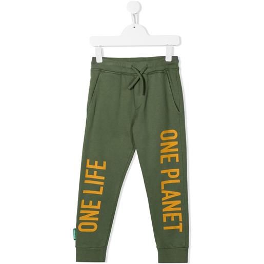 DSQUARED2 KIDS pantaloni sportivi con stampa - verde