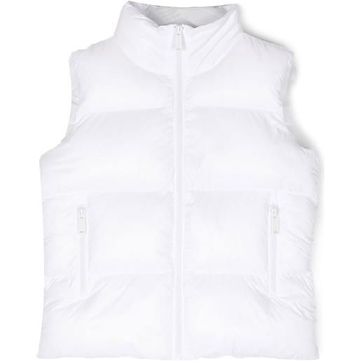 DSQUARED2 KIDS gilet imbottito con stampa - bianco