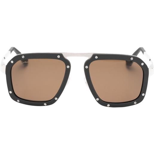 Cartier Eyewear occhiali da sole squadrati - nero