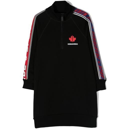 DSQUARED2 KIDS abito con mezza zip - nero