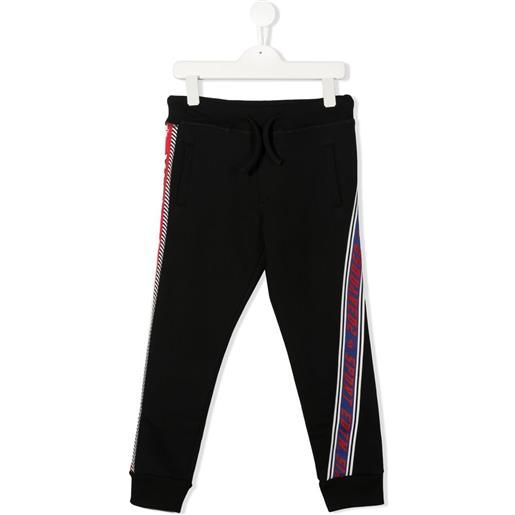 DSQUARED2 KIDS pantaloni sportivi con stampa - nero
