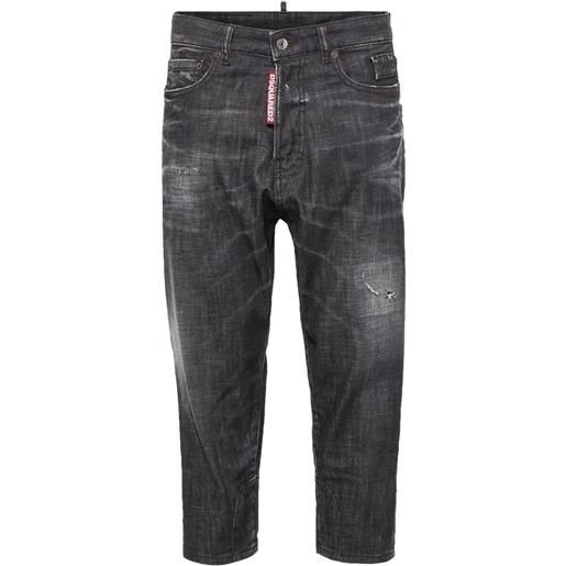 DSQUARED2 jeans crop a vita bassa - nero
