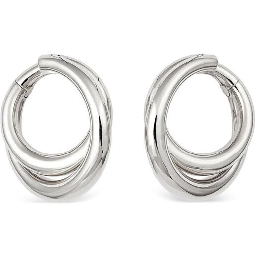 Engelbert orecchini infinity loop in oro bianco 18 carati - argento