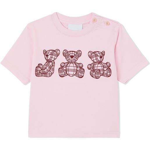 Burberry Kids t-shirt con orsetto thomas - rosa