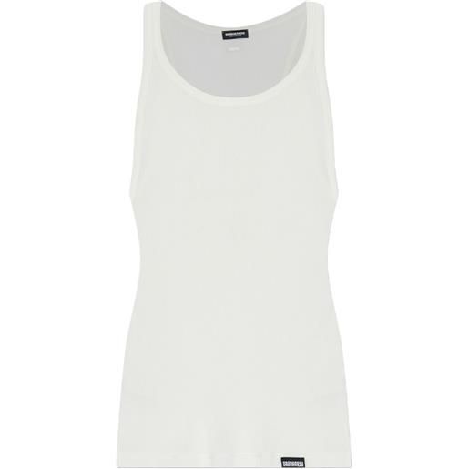 DSQUARED2 canotta a coste - bianco