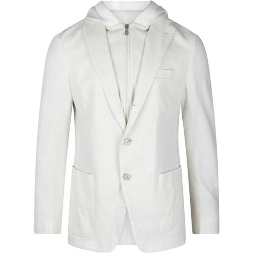 Eleventy blazer a strati - toni neutri