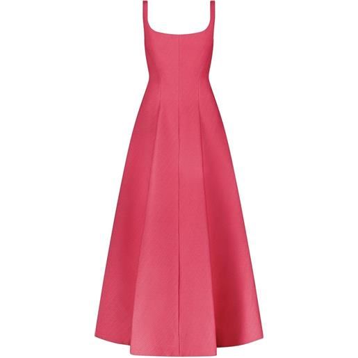 Lela Rose scoop-neck midi dress - rosa