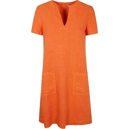 ASPESI abito corto in lino - arancione