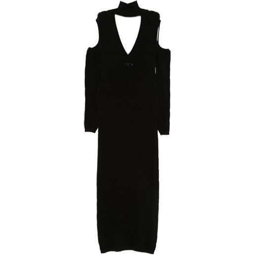 Akep abito midi in maglia - nero
