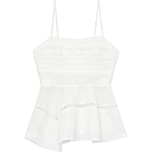 Aje top cinque jacquard - bianco