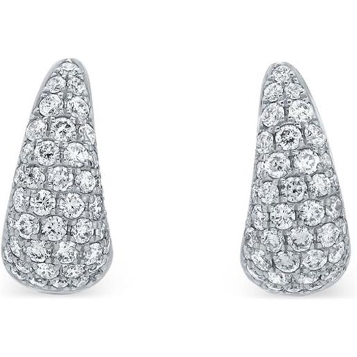 Anita Ko orecchini baby claw in oro bianco 18 carati con diamanti