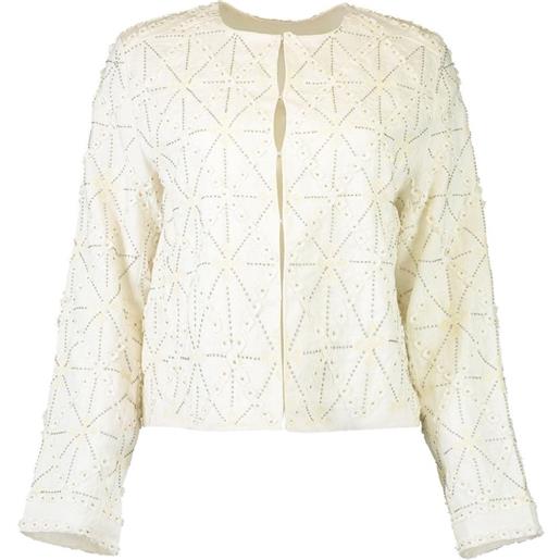 Christy Lynn giacca jessie con motivo geometrico - bianco