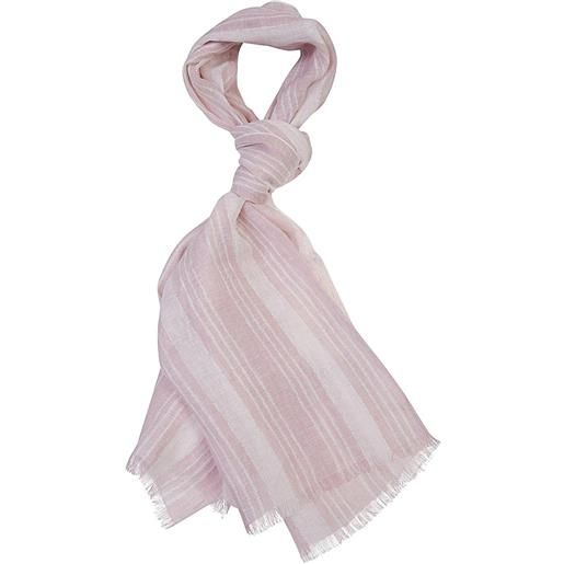 Eleventy striped lurex scarf - rosa
