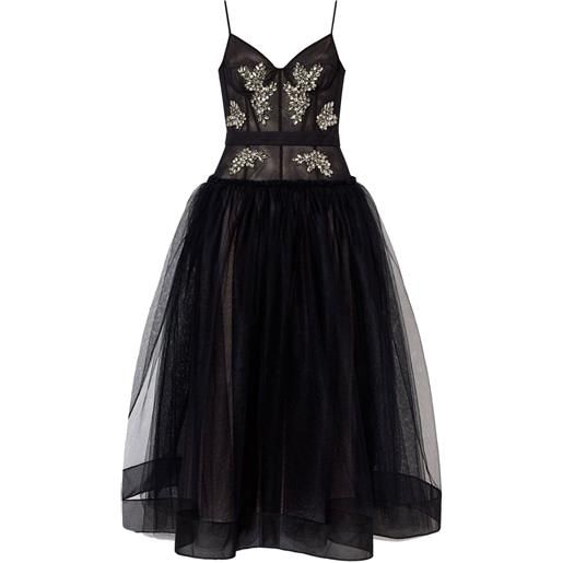 ERDEM embellished tulle dress - nero