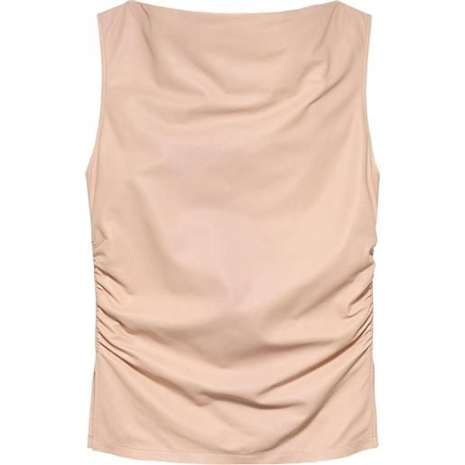 Arma lina draped sleeveless blouse - rosa