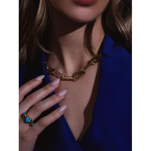 CARISSIMA Anello Con Pendente A Cuore E Iniziale J In Oro Giallo 9kt Su Catena – Gioiello Regalo Donna, 46cm - 3