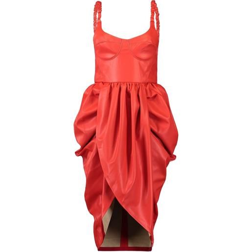 Stella McCartney bustier ruched mini dress - rosso