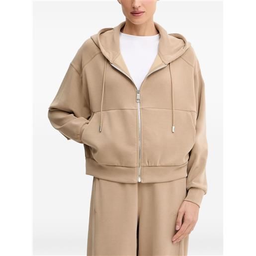 BOSS felpa con cappuccio e zip - toni neutri
