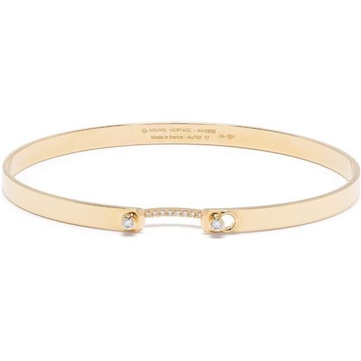 Nouvel Heritage bracciale rigido business meeting mood in oro giallo 18kt con diamanti