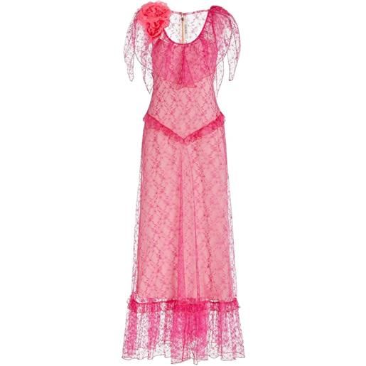 Rodarte abito a fiori con ruches - rosa