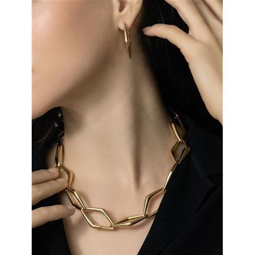 Parulina orecchini uptown girl piccoli in oro giallo 18 carati