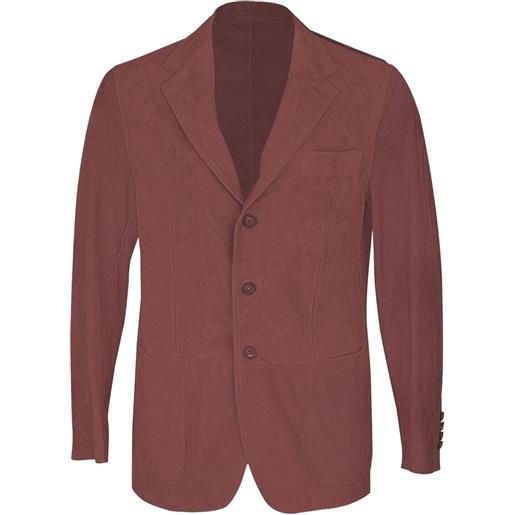 Eleventy suede single-breasted blazer - rosso