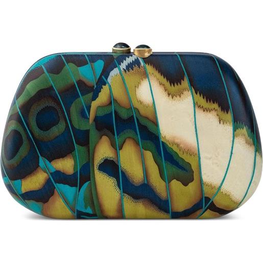 SILVIA FURMANOVICH clutch butterfly marquetry - toni neutri