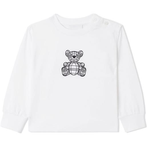 Burberry Kids top con orsetto thomas - bianco