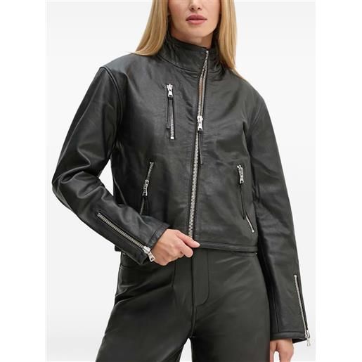 Won Hundred giacca in pelle con zip - nero