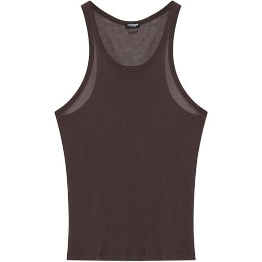 DSQUARED2 canotta a coste - marrone