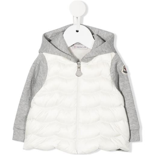 Moncler Enfant giacca con cappuccio trapuntata - grigio